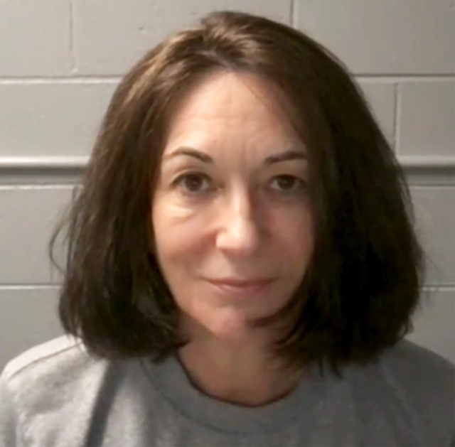 Mug shot of British convicted sex offender and former socialite Ghislaine Maxwell,