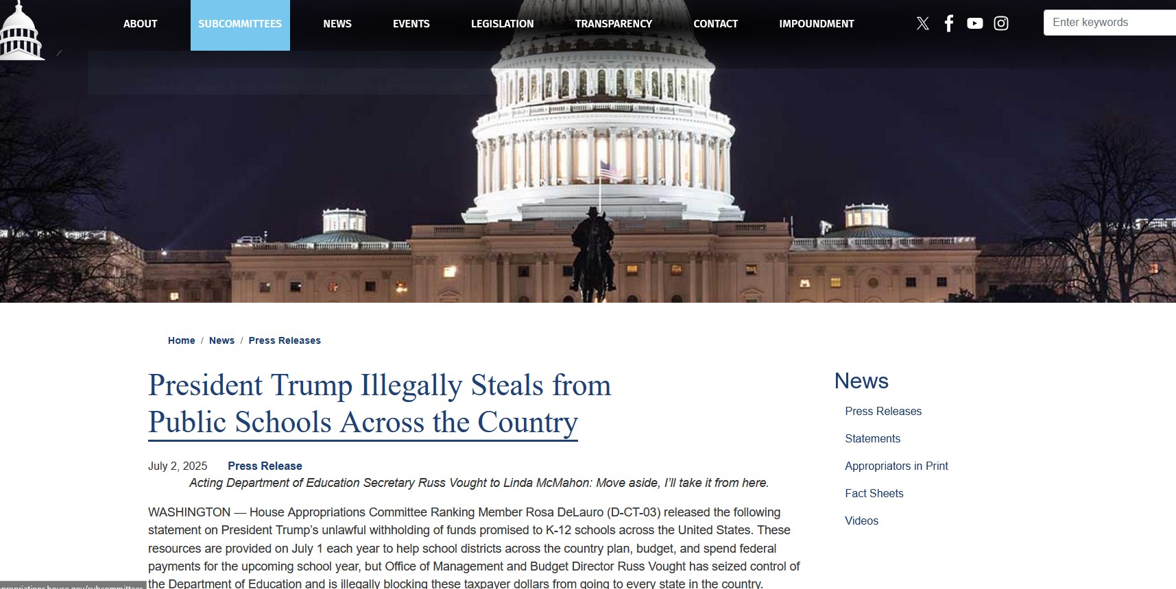 Trump’s Education Funding Freeze