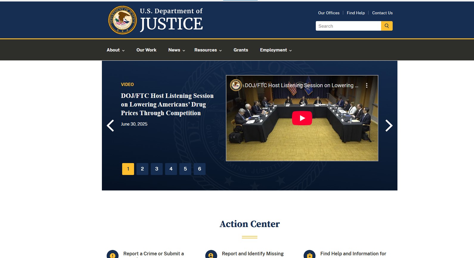 doj website
