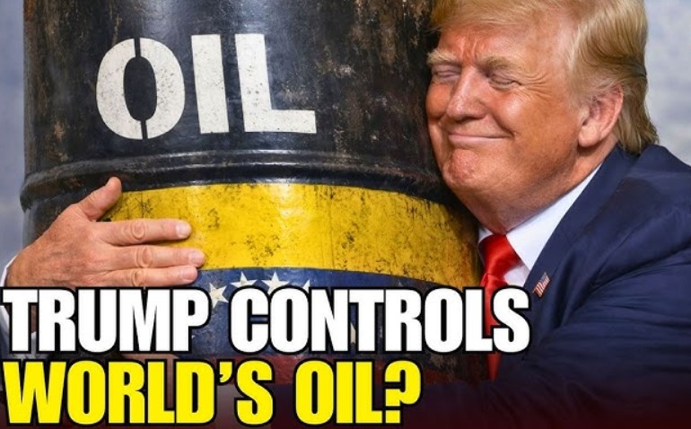Trump holding the world's oil