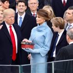 donald trump and family at swearing in as the president.
